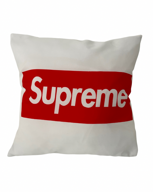 SUPREME 20x20 PILLOW COVER-WHITE&RED
