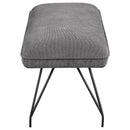  Coaster Furniture Dodson 108487 Fabric Upholstered Dining Bench - Grey IMAGE 4