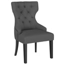  Coaster Furniture Baney 115562 Fabric Upholstered Dining Side Chair - Grey and Black IMAGE 1