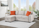 U393 LIGHT BROWN SOFA CHAISE SECTIONAL