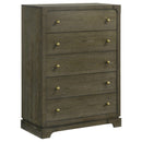 Coaster Furniture Gran Park 224935 5-Drawer Bedroom Chest of Drawers - Dark Cocoa IMAGE 1