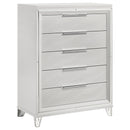  Coaster Furniture Marmore 224965 5-Drawer Bedroom Chest of Drawers - White IMAGE 1