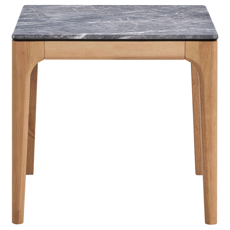  Coaster Furniture Polaris 707857 Square SmartTop Side End Table - Grey and Light Oak IMAGE 2
