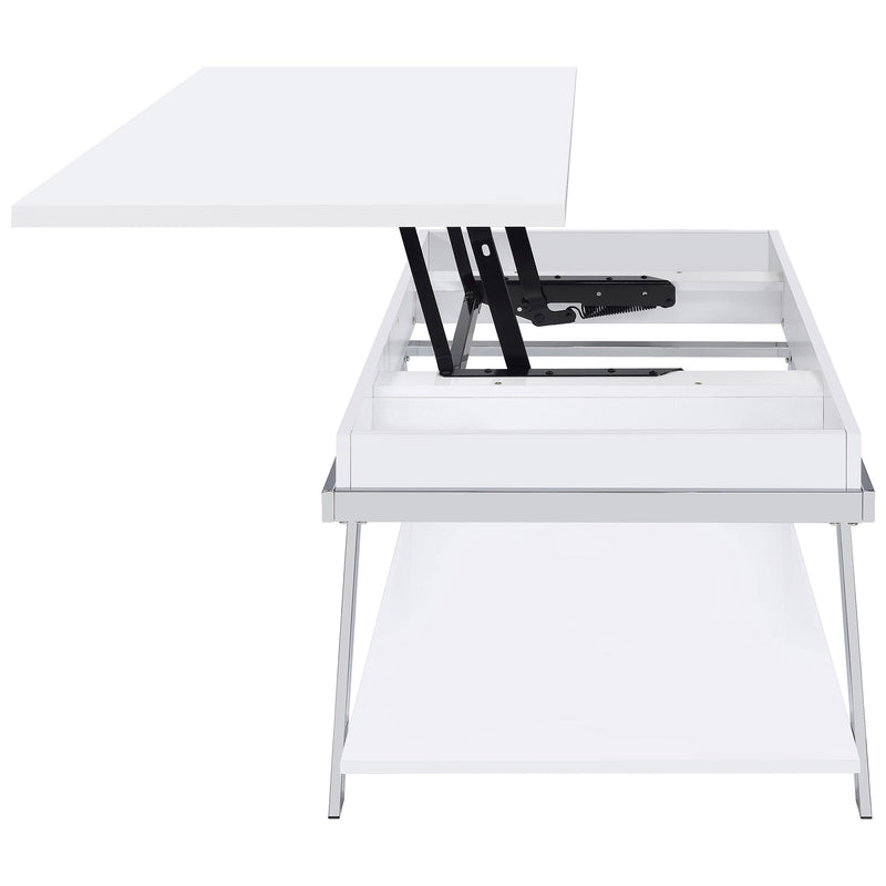  Coaster Furniture Marcia 708158 Rectangular Lift Top Coffee Table - White High Gloss IMAGE 11