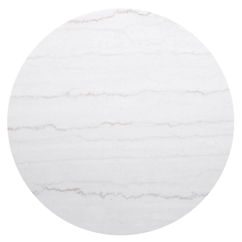 Coaster Furniture Jason 710418 Round Marble Top Coffee Table - White and Charcoal IMAGE 4