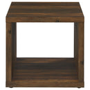  Coaster Furniture Frisco 710507 Square Engineered Wood Side End Table - Dark Pine IMAGE 3
