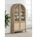  Coaster Furniture Kailani 109386 4-Door Cane Dining Vitrine Display Cabinet - Beige Oak IMAGE 2