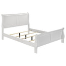  Coaster Furniture Louis Philippe 202441Q 47-inch Queen Sleigh Panel Bed - White IMAGE 1