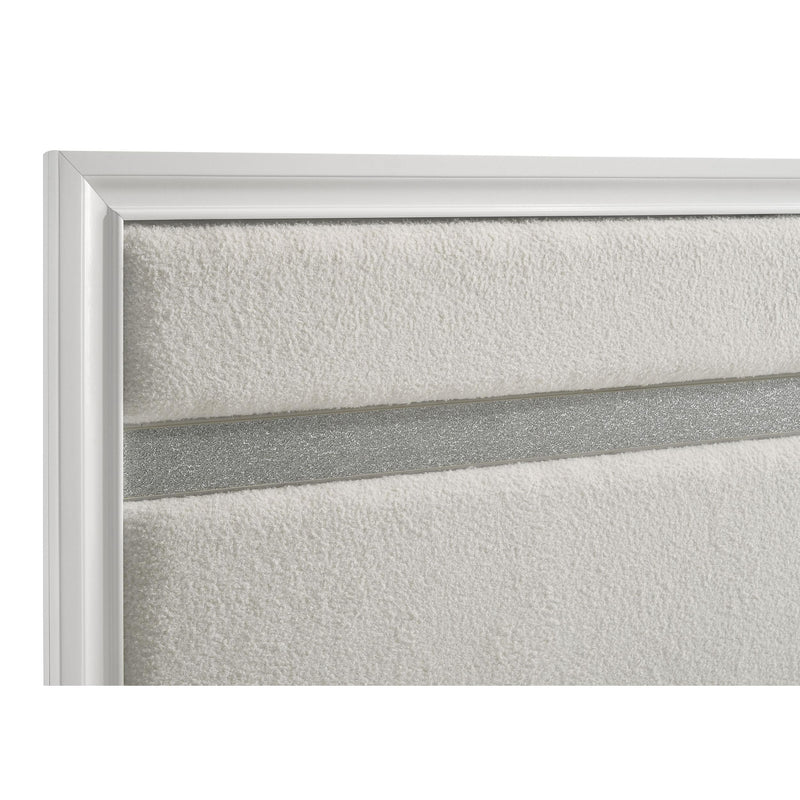  Coaster Furniture Miranda 205110KW 54-inch Upholstered California King Panel Bed - White IMAGE 8