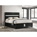  Coaster Furniture Miranda 206360Q 54-inch Upholstered Queen Panel Bed - Black IMAGE 2