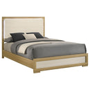 Coaster Furniture Hyland 215651Q Wood Queen LED Panel Bed - Natural/White IMAGE 3