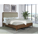  Coaster Furniture Maderia 223321Q 57-inch Upholstered Queen Panel Bed - Walnut IMAGE 2