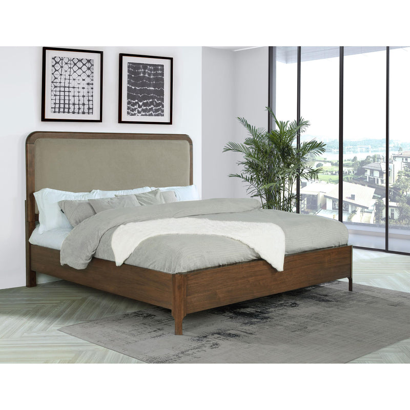  Coaster Furniture Maderia 223321Q 57-inch Upholstered Queen Panel Bed - Walnut IMAGE 2