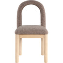 Meridian Conrad Brown Linen Textured Fabric Dining Chair IMAGE 3