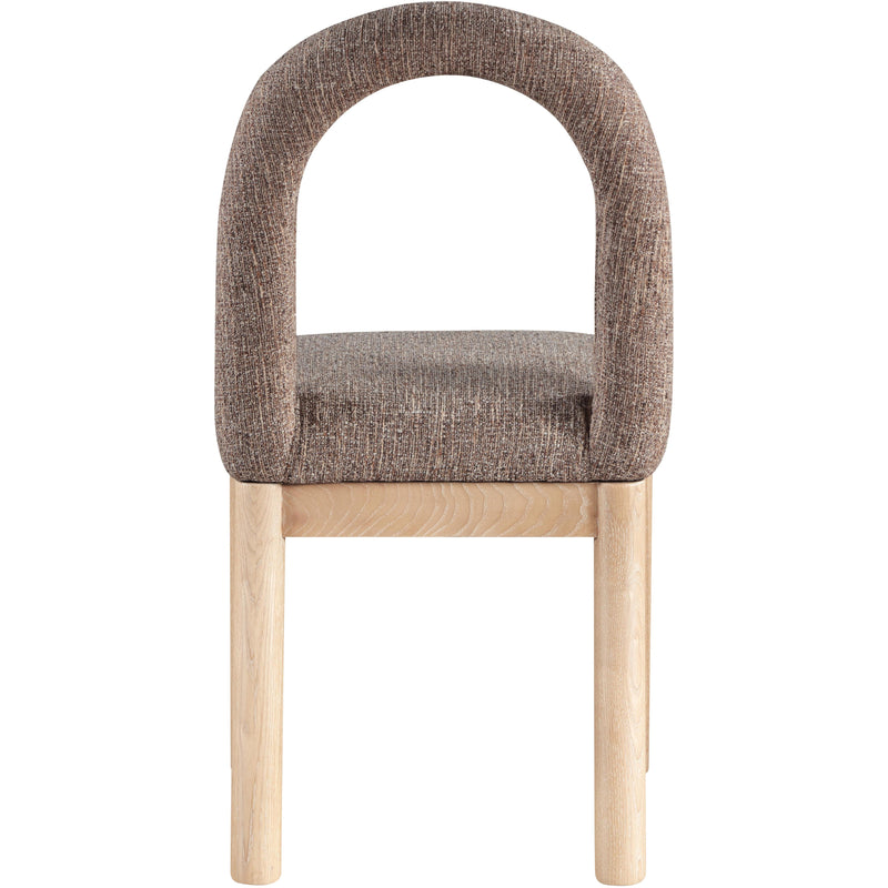 Meridian Conrad Brown Linen Textured Fabric Dining Chair IMAGE 5