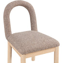 Meridian Conrad Brown Linen Textured Fabric Dining Chair IMAGE 6