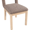 Meridian Conrad Brown Linen Textured Fabric Dining Chair IMAGE 7