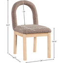 Meridian Conrad Brown Linen Textured Fabric Dining Chair IMAGE 9