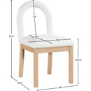 Meridian Conrad Cream Linen Textured Fabric Dining Chair IMAGE 8