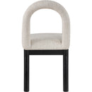 Meridian Conrad Beige Linen Textured Fabric Dining Chair IMAGE 5