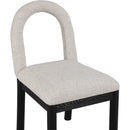 Meridian Conrad Beige Linen Textured Fabric Dining Chair IMAGE 6