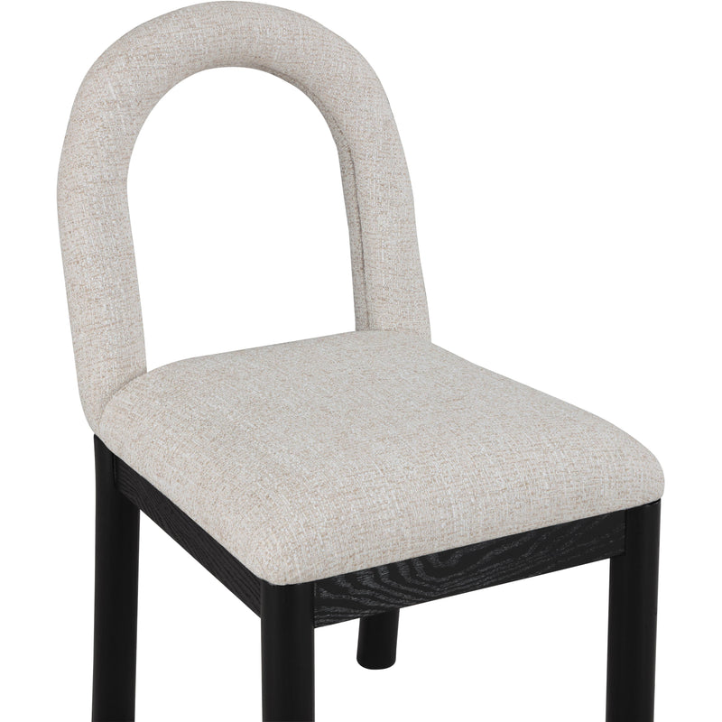 Meridian Conrad Beige Linen Textured Fabric Dining Chair IMAGE 6