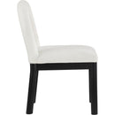 Meridian Conrad Cream Linen Textured Fabric Dining Chair IMAGE 4