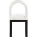 Meridian Conrad Cream Linen Textured Fabric Dining Chair IMAGE 5