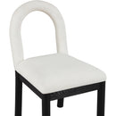 Meridian Conrad Cream Linen Textured Fabric Dining Chair IMAGE 6