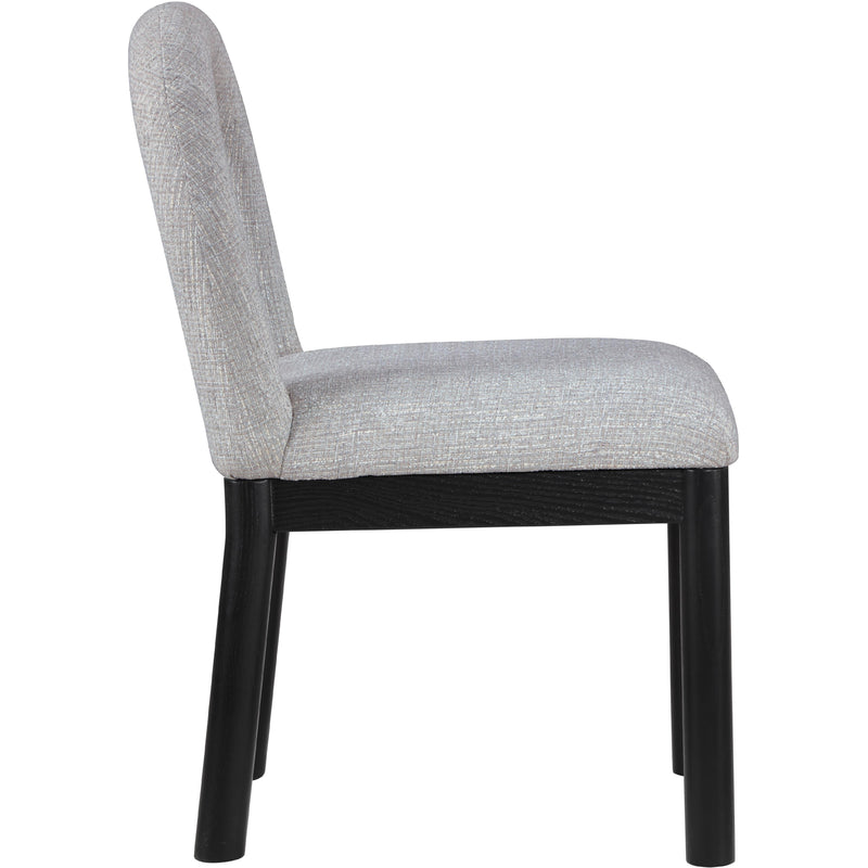 Meridian Conrad Grey Linen Textured Fabric Dining Chair IMAGE 4