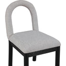 Meridian Conrad Grey Linen Textured Fabric Dining Chair IMAGE 6