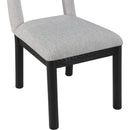 Meridian Conrad Grey Linen Textured Fabric Dining Chair IMAGE 7