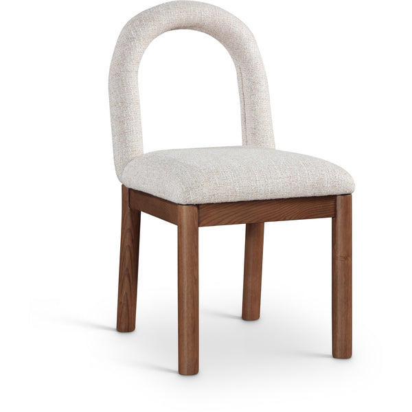 Meridian Conrad Beige Linen Textured Fabric Dining Chair IMAGE 1