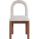 Meridian Conrad Beige Linen Textured Fabric Dining Chair IMAGE 3