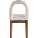 Meridian Conrad Beige Linen Textured Fabric Dining Chair IMAGE 5