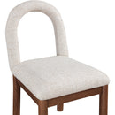 Meridian Conrad Beige Linen Textured Fabric Dining Chair IMAGE 6