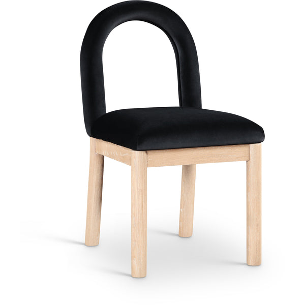 Meridian Conrad Black Velvet Dining Chair IMAGE 1