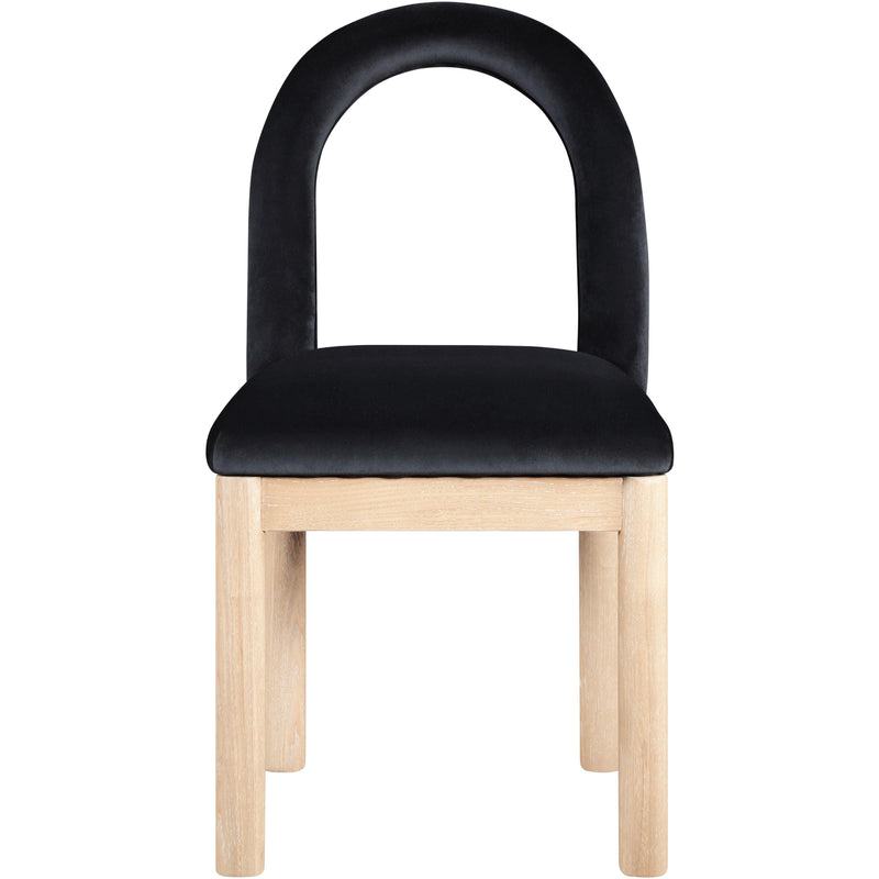 Meridian Conrad Black Velvet Dining Chair IMAGE 3