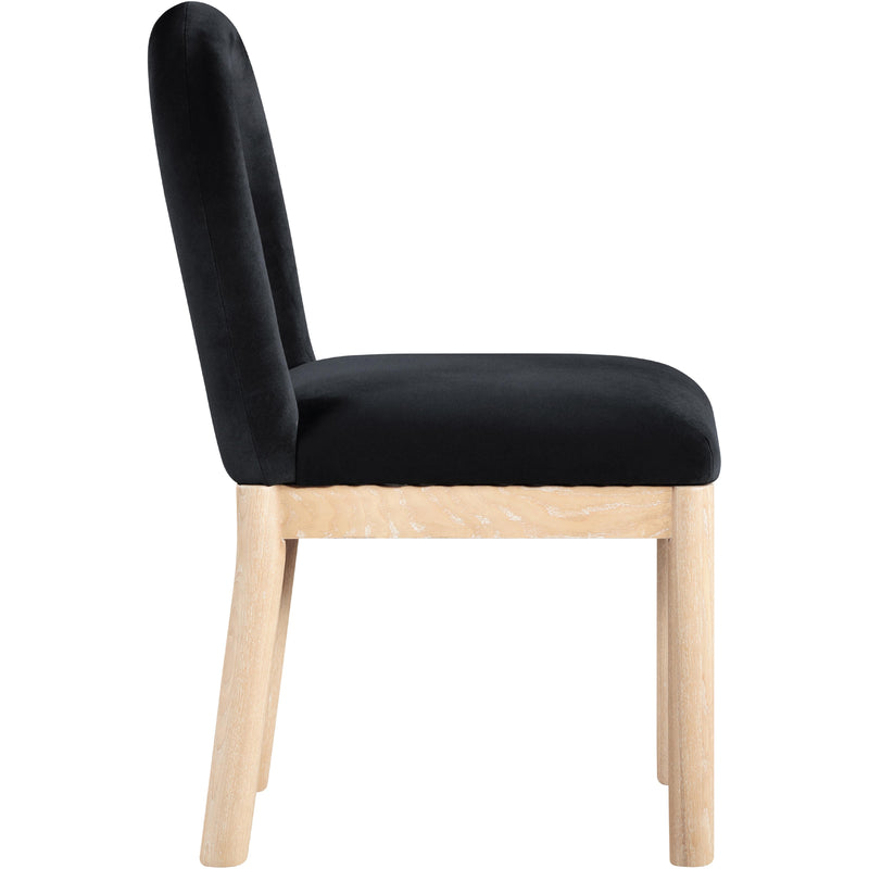 Meridian Conrad Black Velvet Dining Chair IMAGE 4