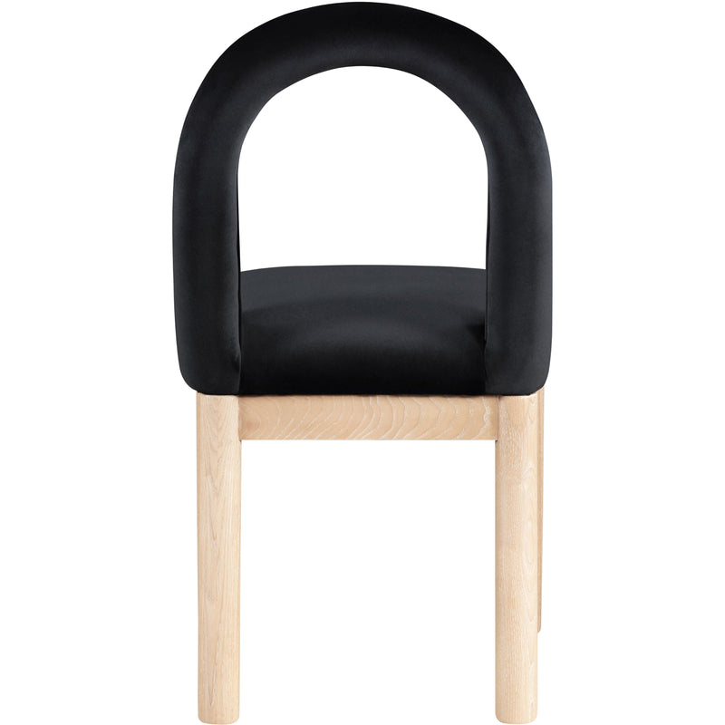 Meridian Conrad Black Velvet Dining Chair IMAGE 5