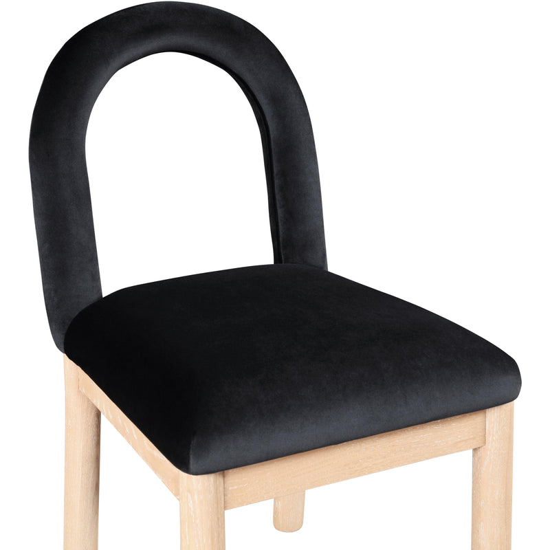 Meridian Conrad Black Velvet Dining Chair IMAGE 6