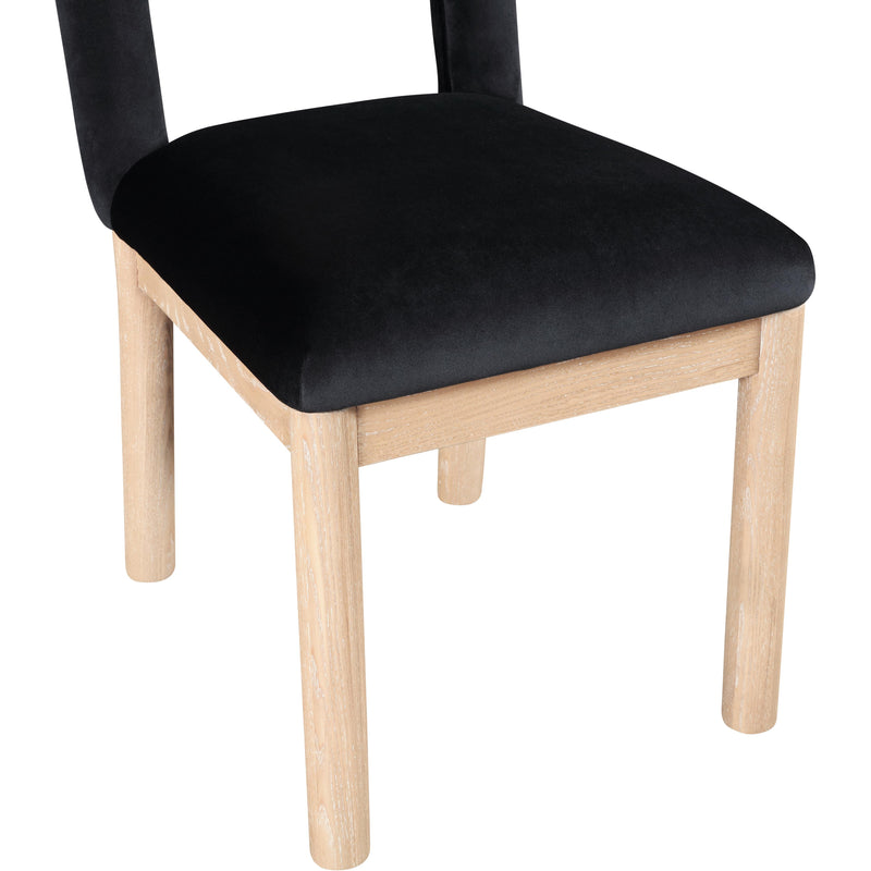 Meridian Conrad Black Velvet Dining Chair IMAGE 7