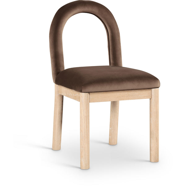 Meridian Conrad Brown Velvet Dining Chair IMAGE 1