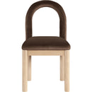Meridian Conrad Brown Velvet Dining Chair IMAGE 3