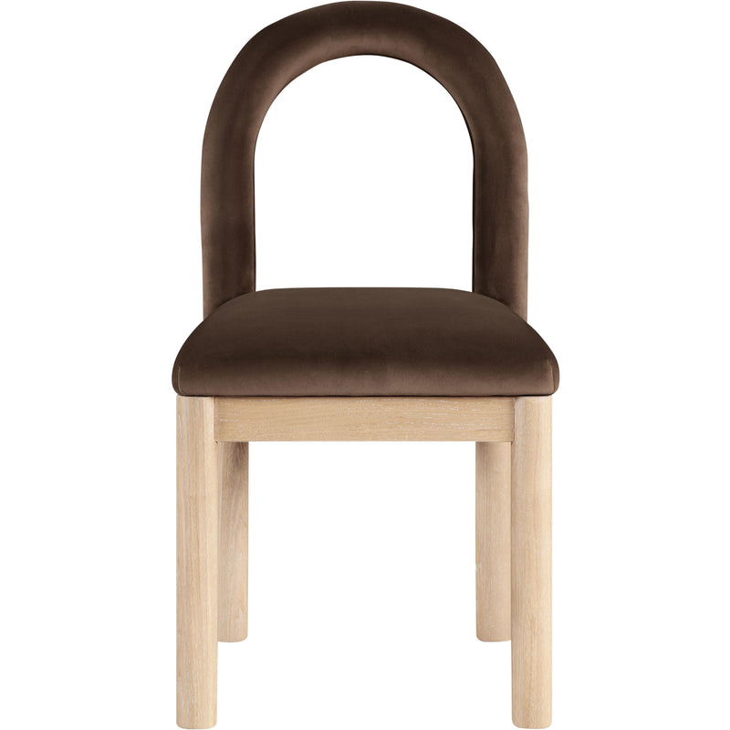 Meridian Conrad Brown Velvet Dining Chair IMAGE 3