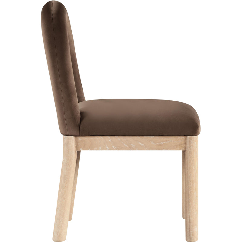 Meridian Conrad Brown Velvet Dining Chair IMAGE 4