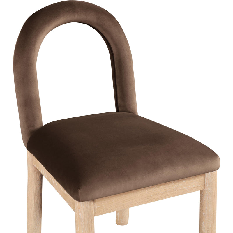 Meridian Conrad Brown Velvet Dining Chair IMAGE 6