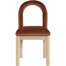 Meridian Conrad Cognac Velvet Dining Chair IMAGE 3