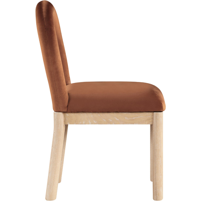Meridian Conrad Cognac Velvet Dining Chair IMAGE 4