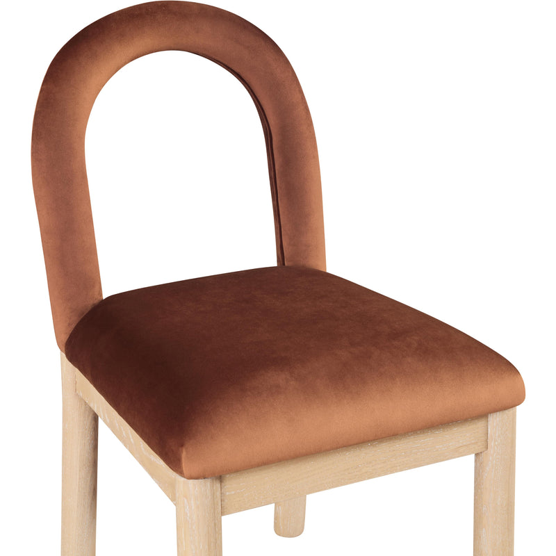 Meridian Conrad Cognac Velvet Dining Chair IMAGE 6